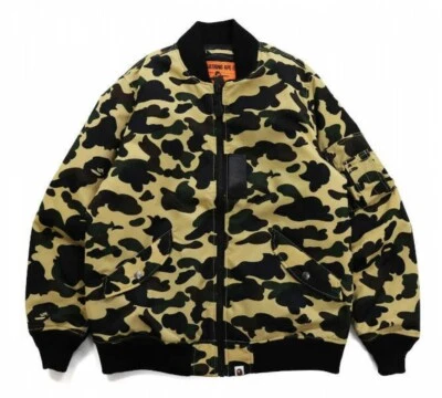 SALE A BATHING APE Men's Nylon Twill Fabric MA-1 Jacket 1ST CAMO Pattern Japan - Image 1 of 4