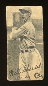 1923 W572 Strip Card Hand Cut Baseball Will Sherdel Authentic