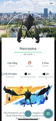 Pokemon Necrozma Sendai Location Card Go