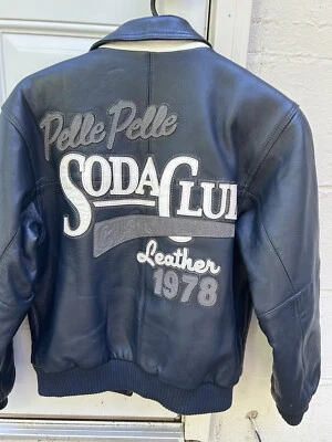Chaqueta Bomber Vintage Marc Buchanan Pelle Pelle Cuero Soda Club 1978 Personalizada Foto 1 de 4