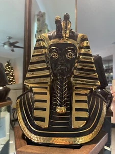 FaiArte South Africa Signed Pottery Piece Egyptian Pharroh 12” x 11” x 6” statue - Picture 1 of 10