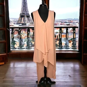 NWT BCBG MAXAZRIA BLUSH TARA CASCADE RUFFLE ASYMETRIC DRESS SIZE XS - Picture 1 of 8