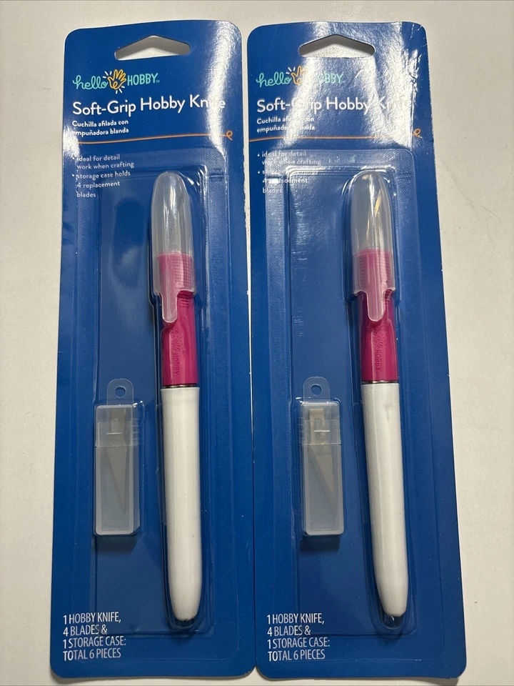 Cuchillo Hobby Agarre Suave con 4 Hojas y Un Estuche Lote De 2 Foto 1 de 1