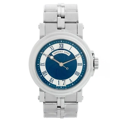 宝玑 Marine Big Date 5817ST 蓝色表盘自动 40 毫米钢制男士腕表 — 第 1/4 张图片