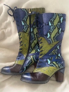 EUC L'Artiste by Spring Step Lace Up Boot with Side Zip Size 6.5 (37) - Picture 1 of 10