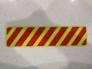 CAUTION Stripes Yellow & Red Vehicle Magnetic Sign 3"x12" for Car Truck Van SUV - Picture 1 of 5