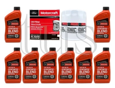 Kit de cambio de aceite original Motorcraft para Ford F550 Super Duty 2021 7,3 L V8 SAE5w30 Foto 1 de 2