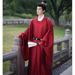 Antigua túnica china dinastía Hanfu Ming nacional color sólido disfraz graduación - Imagen 1 de 11