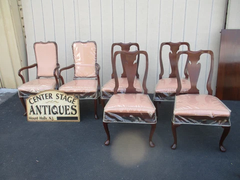 64378 Set of 6 Quality Cherry Dining Chair s Cover