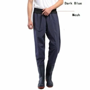 Unisex PVC Waist Wader Watertight Pants Watertight Trousers Outdoor Play Fishing - Picture 1 of 16