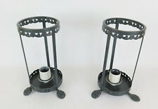 Couple Lamps For Bedside Table Wrought Iron Vintage Lampshade Desk CH20