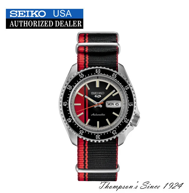 Seiko 5 Sports Black/Red Men's Watch - SRPK71