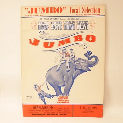 Jumbo Vocal Selection Songbook Sheet Music Score 1935 TB Harms Doris Day Rare - Image 1 of 4