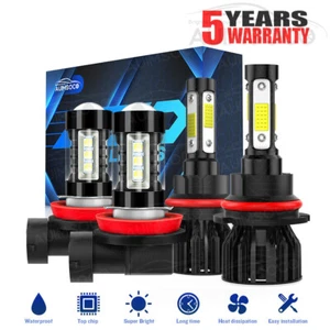 For Nissan Frontier Cab Pickup 4Door 2005-2020 9007 & H11 LED Headlight Fog Bulb - Picture 1 of 16