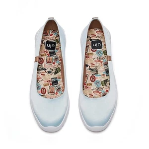 Zapatos de Viaje UIN Art Azul Cielo Seda Menorca III Mujer 10 EE. UU. Talla Seda W1630260 - Imagen 1 de 15