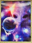 Lila Alien Planet Sonnensystem Galaxie, Der Berg, 3-D rahmenbares Poster