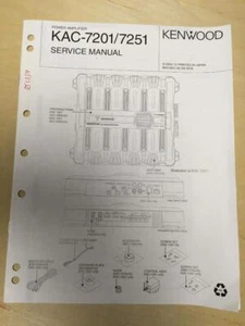 Kenwood Servicehandbuch für den KAC 7201 7251 Verstärker Amp ~ Reparatur MP - Bild 1 von 1