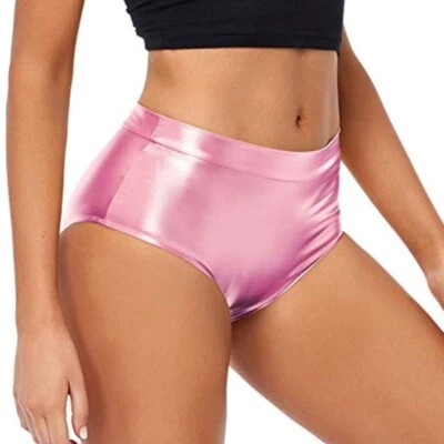 Sexy Hot Pants Metallic Shiny Lady Booty Shorts Briefs Slim Raves Party Club New - Image 1 of 4