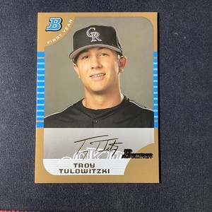 2005 Bowman Draft Gold #BDP105 Troy Tulowitzki First Year Rookie Colorado Rockie