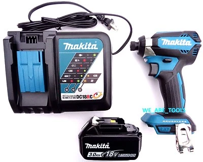 Nuevo Makita Sin Escobillas 18V XDT13 1/4 Impacto, (1) Batería BL1830B, 1 Cargador 18 Voltios Foto 1 de 4