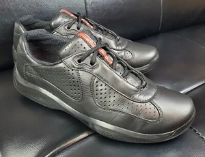 PRADA AMERICAS CUP TRIPLE BLACK ITALY 🇮🇹 Sz8UK Fits 9-10US NICE!! - Picture 1 of 10