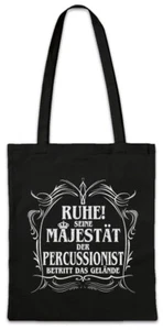 Seine Majestät Der Percussionist Hipster Bag Stofftasche Stoffbeutel Trommel - Picture 1 of 1