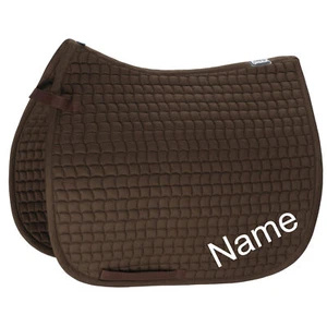 Schabracke bestickt personalisiert ESKADRON darkbrown Cotton Dressur-Schabracke - Bild 1 von 1