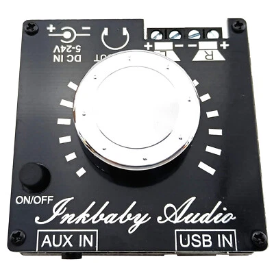 Digital Audio Amplifier Bluetooth Receiver USB AUX Input Board 2CH Stereo 30W - Image 1 of 4