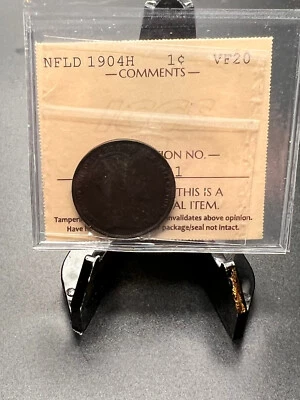 1904H Newfoundland 1 Cent CCCS Graded VF20 - Image 1 of 4