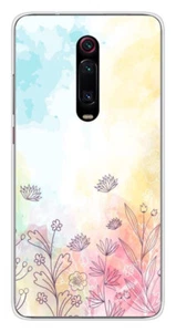 Coque en silicone imprimée compatible Xiaomi Mi 9T Watercolor flowers - Photo 1 sur 3