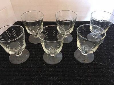 De colección. Vasos de whisky de barra grabados en cristal ~ Juego de 6 Foto 1 de 4