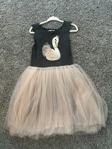 Petite Hailey Girl Tulle Swan Dress Tutu Size 6 - Picture 1 of 6
