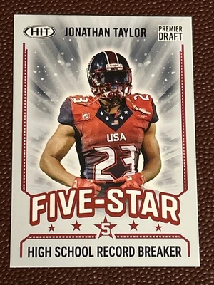 2020 Sage Hit - Five-Star Jonathan Taylor #38 Red (RC) - Image 1 of 2