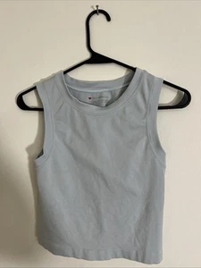 Bella seamless sleeveless spandex girls gray top size Sm./Med. Great for summer. - Picture 1 of 6