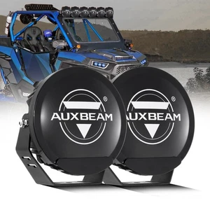 2x Auxbeam 270W 9" inch Round LED Light Bar Driving Lights Offroad SUV w/ Covers - Picture 1 of 12