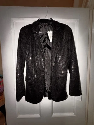 Boohoo Sequin Blazer Jacket - Image 1 of 3
