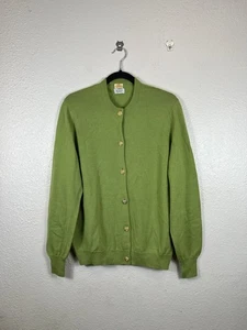 Carmel Cashmere and Company Women’s Cardigan Gold Buttons Green  Size 44 - Picture 1 of 10