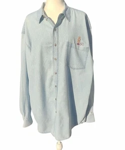 Dilbert Cartoon River Washed Denim Shirt By Aspen Gold Size X-Large - Picture 1 of 11