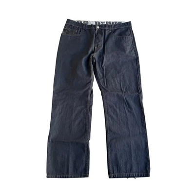 Vintage Y2K Do Denim Jeans Mens 38x33 Waxy Black Straight Leg Baggy Style - Image 1 of 4
