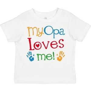 Inktastic My Opa Loves Me Toddler T-Shirt Grandkids Girls Boys Clothing Outfit - Picture 1 of 9
