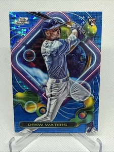 2023 Topps Cosmic Chrome Blue Moon Refractor /99 Drew Waters #33 Rookie RC - Picture 1 of 2