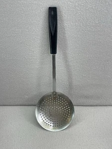 Vintage Ecko Metal Strainer Sieve Black Handle Kitchen Utensil Made in USA VTG - Picture 1 of 8
