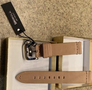 SHINOLA Detroit Naturleder Uhrenarmband Armband 18 mm - Bild 1 von 5