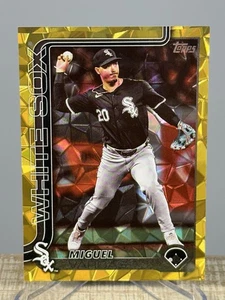 2025 Topps Series 1 #190 Miguel Vargas Gold Diamanté 11/50 Chicago White Sox - Picture 1 of 3