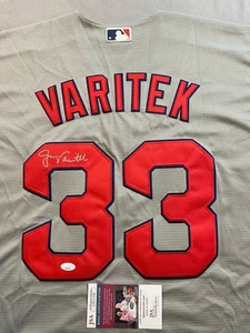 RED SOX JASON VARITEK AUTOGRAPH 2004 WORLD SERIES MAJESTIC JERSEY JSA CD31546 - Picture 1 of 5