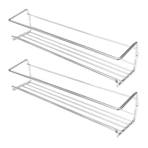 2 Pcs Wall-mounted Spice Rack Shelves Organizer for Cabinet Kitchen - Picture 1 of 11