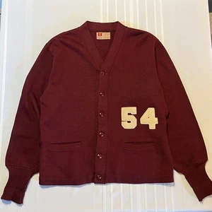 Vintage 50s Varsity Wool Letterman Idaho Cardigan H.L. Whiting Co Strickpullover - Bild 1 von 14