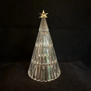 Albero di Natale Vetro Cristallo Oro Sfaccettato Stella Scintillante Avon Vintage Senza Base - Foto 1 di 10