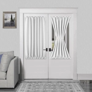 French Door Curtains – Rod Pocket Thermal Blackout Curtain for Doors with Gla... - Picture 1 of 7