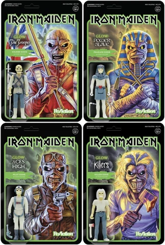 Super7 Iron Maiden Reaction Figure Wave 1 Glow In The Dark AE Exclusive Cover